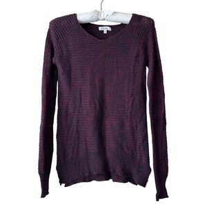 Maroon Merle Lightweight Sweater Top Long Sleeve Scoop Neck by Mudd Size XS